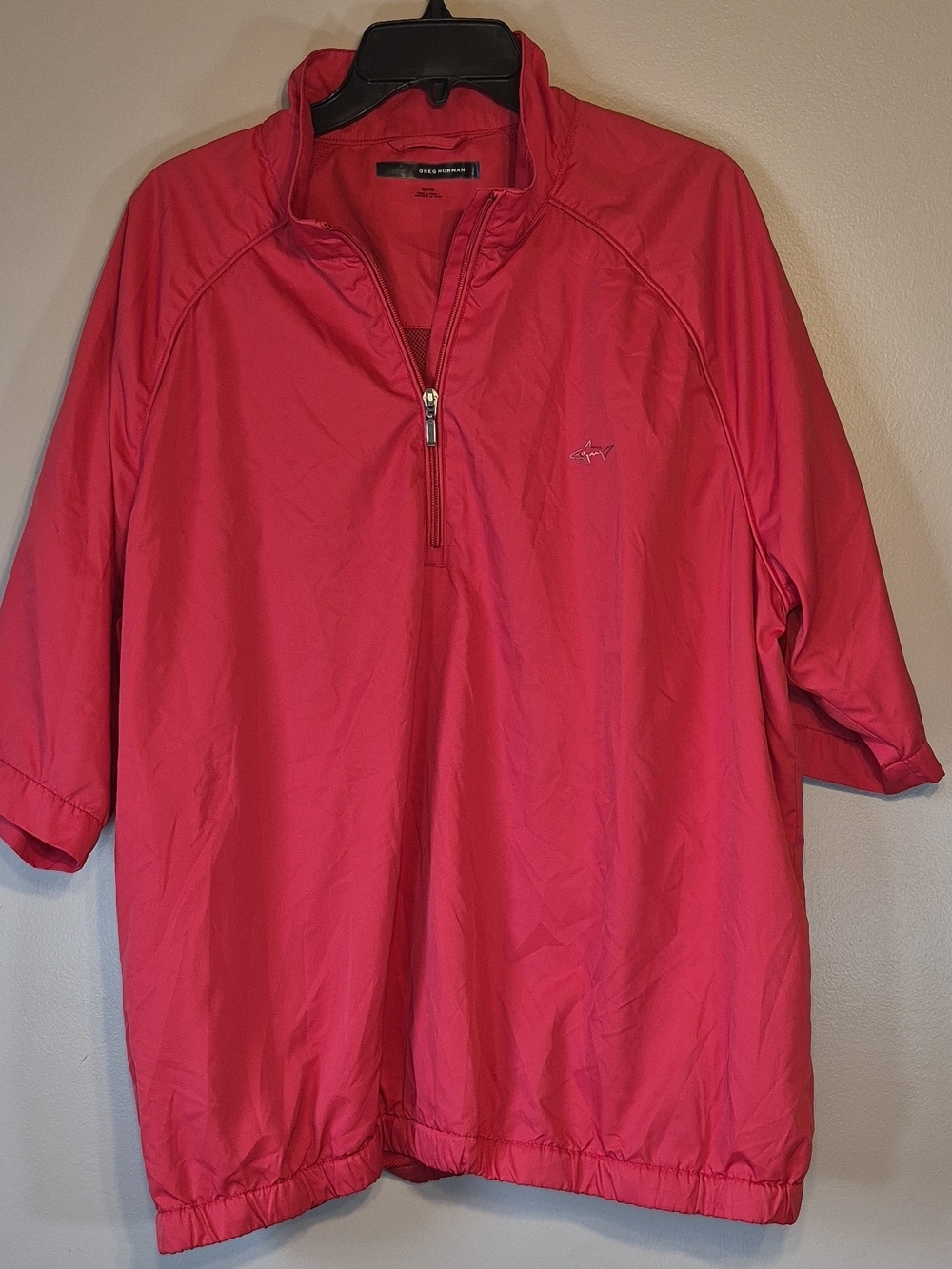 Greg Norman Golf Collection Red Performance Half-Zip Pullover Jacket